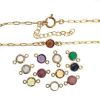Wholesale 1/20 14K Gold Filled Natural Gemstone Adjustable Bracelet - 6.5-8"