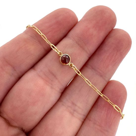 wholesale gold filled adjustable natural gemstone birthstone bracelet