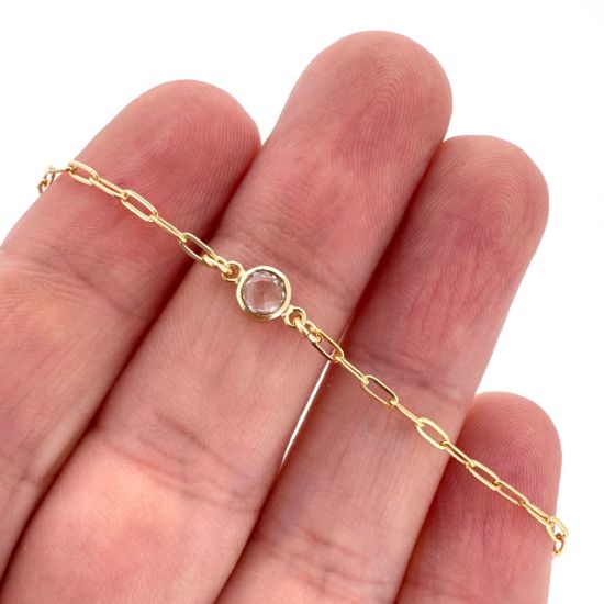 wholesale gold filled adjustable natural gemstone birthstone bracelet