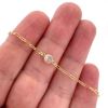 Wholesale 1/20 14K Gold Filled Natural Gemstone Adjustable Bracelet - 6.5-8"