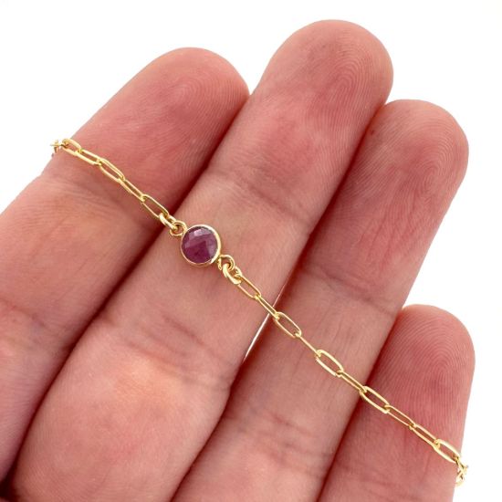 wholesale gold filled adjustable natural gemstone birthstone bracelet