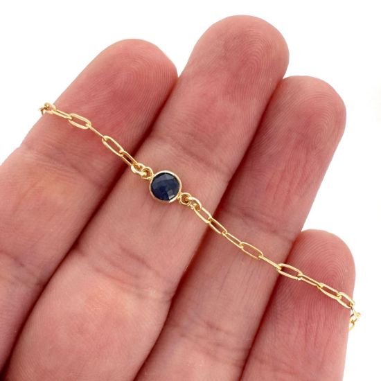 wholesale gold filled adjustable natural gemstone birthstone bracelet