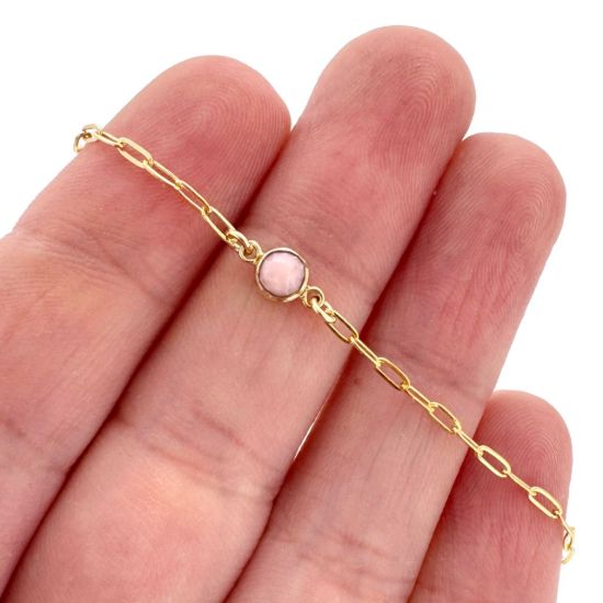 wholesale gold filled adjustable natural gemstone birthstone bracelet