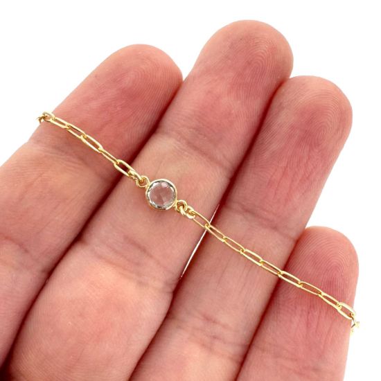 wholesale gold filled adjustable natural gemstone birthstone bracelet