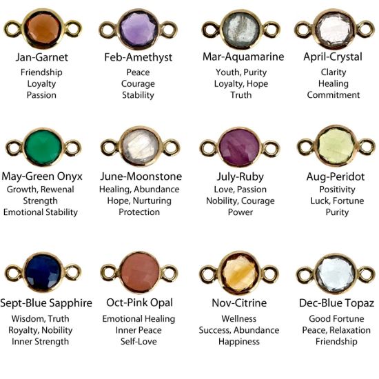 wholesale gold filled adjustable natural gemstone birthstone bracelet