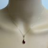 Wholesale 14K Yellow Gold Natural Teardrop Gemstone Birthstone Necklace - 18" 