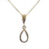 Wholesale 14K Yellow Gold Natural Teardrop Gemstone Birthstone Necklace - 18" 
