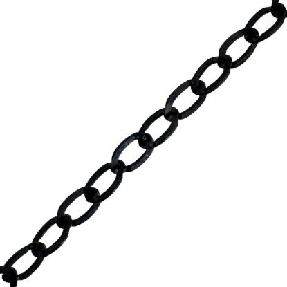 Wholesale Oxidized Sterling Silver Bulk Chain - 2.5x3.5mm  Flat Cable Chain (sold per foot)