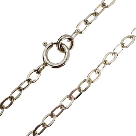 Wholesale 925 Italian Sterling Silver Finished Chain - 3.5mm Flat Oval Cable Chain
