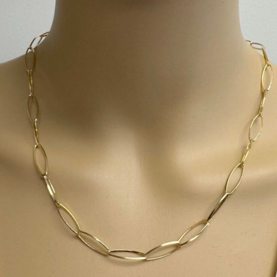 Wholesale Gold Over Sterling Silver Bulk Chain - 18x5.5mm Big Diamond Cut Oval Cable Chain (sold per foot)