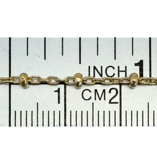 Wholesale Gold over Sterling Silver Bulk Chain -2.5mm Ball Satellite Chain (Sold per foot)