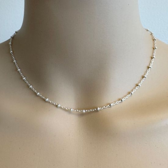Wholesale Sterling Silver Finished Chain - 2.5mm Ball Satellite Chain