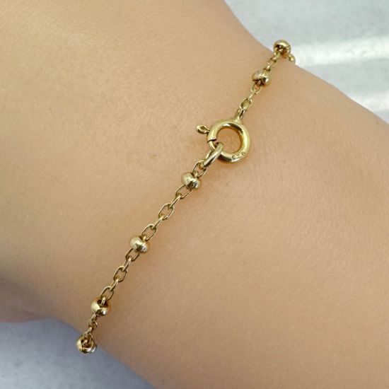 Wholesale Gold over 925 Sterling Silver Finished Chain - 2.5mm Ball Satellite Chain