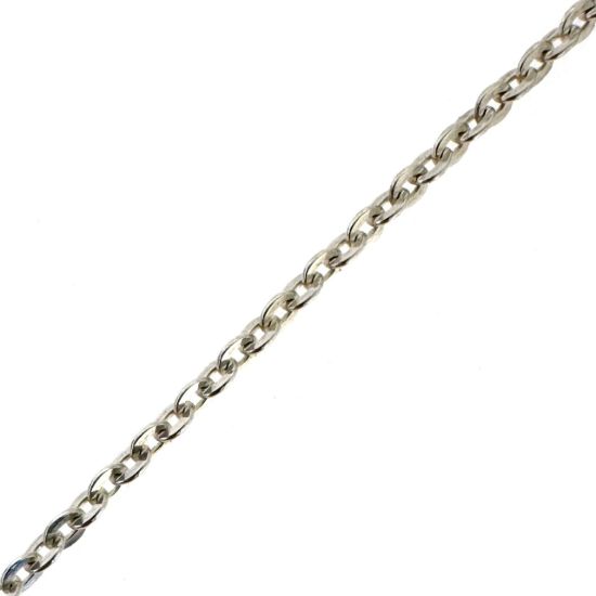 Wholesale Sterling Silver Bulk Chain - 1.3x1.5mm Solid Flat Cable Chain (sold per foot)