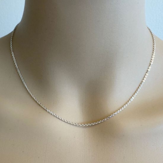 Wholesale 925 Italian Sterling Silver Finished Chain - Solid Oval Cable Chain