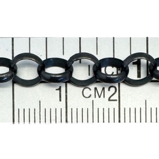 Wholesale Oxidized Sterling Silver Bulk Chain - 6.5mm Big Rolo Chain (sold per foot)