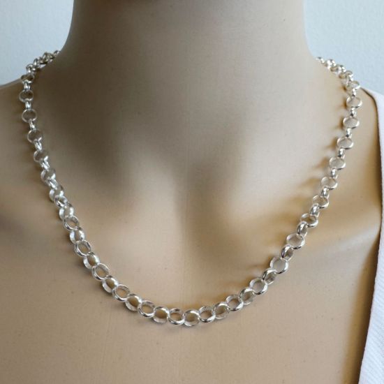 Wholesale Sterling Silver Finished Chain - Huge Chunky 6.5mm Rolo