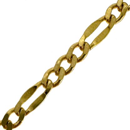 Wholesale Gold Over Sterling Silver Chain - Fancy Figaro Link (sold per foot)