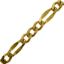 Wholesale Gold Over Sterling Silver Chain - Fancy Figaro Link (sold per foot)