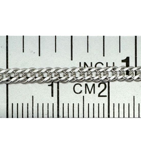 Wholesale Sterling Silver Bulk Chain-Double Diamond Cut Curb Chain (sold per foot) 