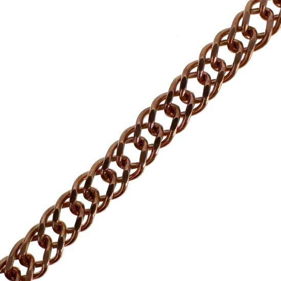 Wholesale Rose Gold Over Sterling Silver Bulk Chain - Double Diamond Cut Curb Chain (sold per foot)