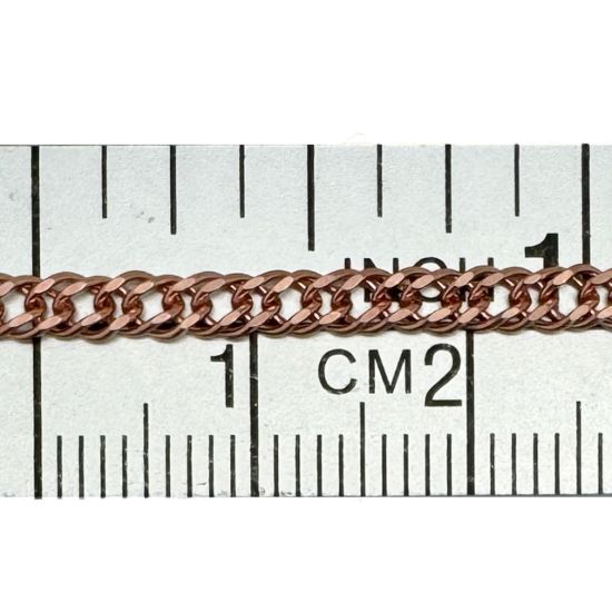 Wholesale Rose Gold Over Sterling Silver Bulk Chain - Double Diamond Cut Curb Chain (sold per foot)
