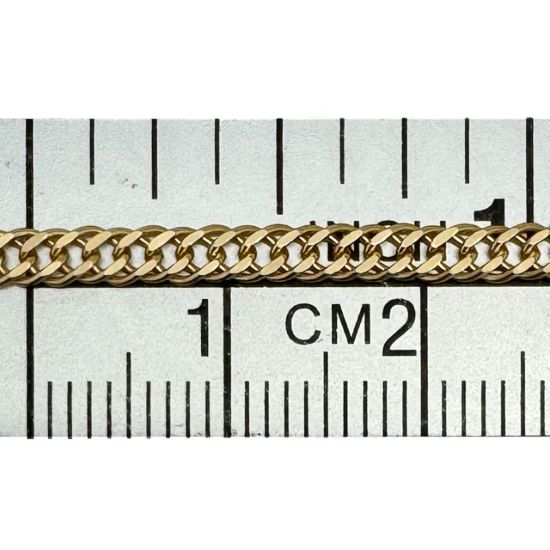 Wholesale Gold Over Sterling Silver Chain - Double Diamond Cut Curb Bulk Chain (sold per foot)
