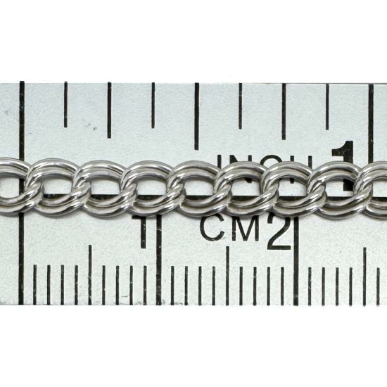 Wholesale Sterling Silver Bulk Chain - 3.9x4.8mm Double Twisted Oval Chain (sold per foot)