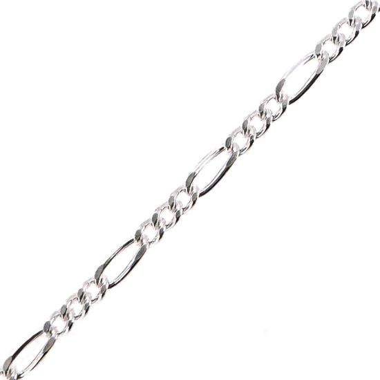 Wholesale 925 Sterling Silver Bulk Small Figaro Chain 1.4mm - (sold per foot )