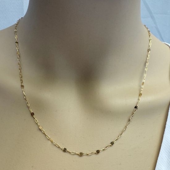Wholesale 1/20 14K Gold Filled 1+3 Flattened Paperclip Chain - 1.5mm by 3.5mm (sold per foot )