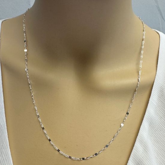 Wholesale 925 Sterling Silver Bulk 1+3 Flattened Paperclip Chain - 1.5mm by 3.5mm (sold per foot )