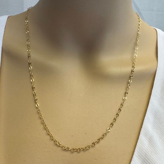 Wholesale 1/20 14K Gold Filled Bulk Textured Cable Chain - 3mm x 2.2mm (sold per foot ) 