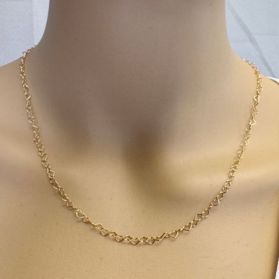Wholesale 1/20 14K Gold Filled Bulk Chain -4mm Heart Chain (sold per foot)