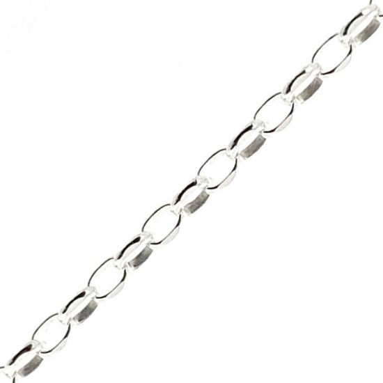 Wholesale Sterling Silver Bulk Chain - 2mm Oval Diamond Cut Rolo Chain (Sold per foot) 