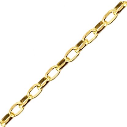 Wholesale Gold over Sterling Silver Bulk Chain - 2mm Oval Diamond Cut Rolo Chain (Sold per foot) 