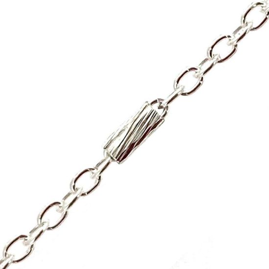 Wholesale Sterling Silver Bulk Chain - 4mm Textured Bar Satellite Chain (Sold per foot)