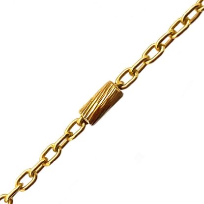 Wholesale Gold over Sterling Silver Bulk Chain - 4mm Textured Bar Satellite Chain (Sold per foot)