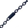 Wholesale Black Oxidized Sterling Silver Bulk Chain - 4mm Textured Bar Satellite Chain (Sold per foot)