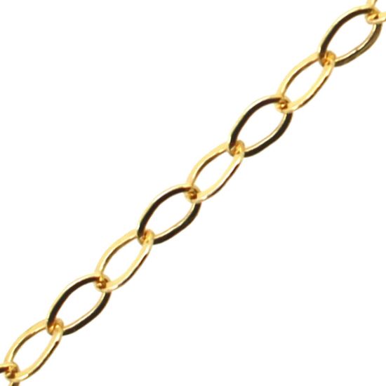 Wholesale 1/20 14K Gold Filled Bulk Chain - 4 x 2.6mm Flat Cable Chain (sold per foot)