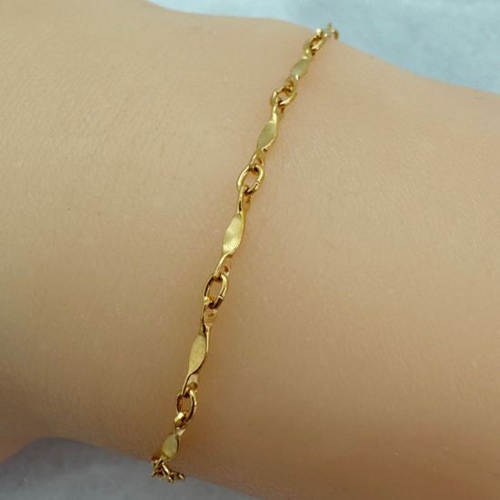 Wholesale 1/20 Gold Filled Bulk Chain - 1.3mm Dapped Bar Chain(Sold per foot)