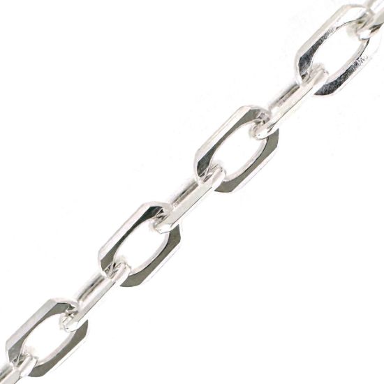Wholesale 925 Sterling Silver Bulk 5x3mm Diamond Cut Box Chain (Sold by foot) 