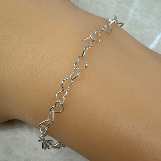 Wholesale Sterling Silver Bulk Chain - 5mm Heart Link (sold per foot)