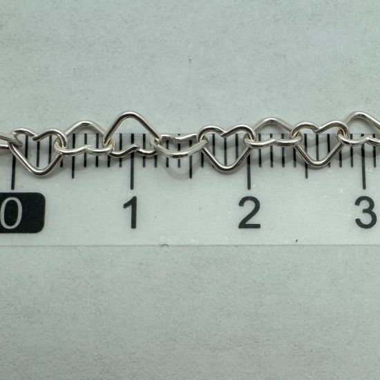 Wholesale Sterling Silver Bulk Chain - 5mm Heart Link (sold per foot)