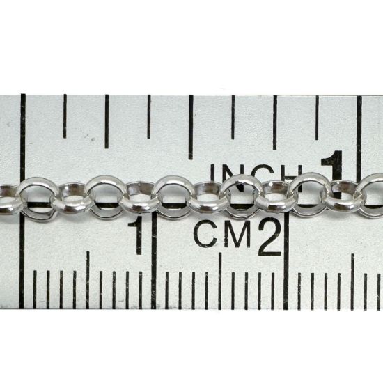 Wholesale Sterling Silver Bulk Chain - 3mm Rolo Chain (sold per foot)