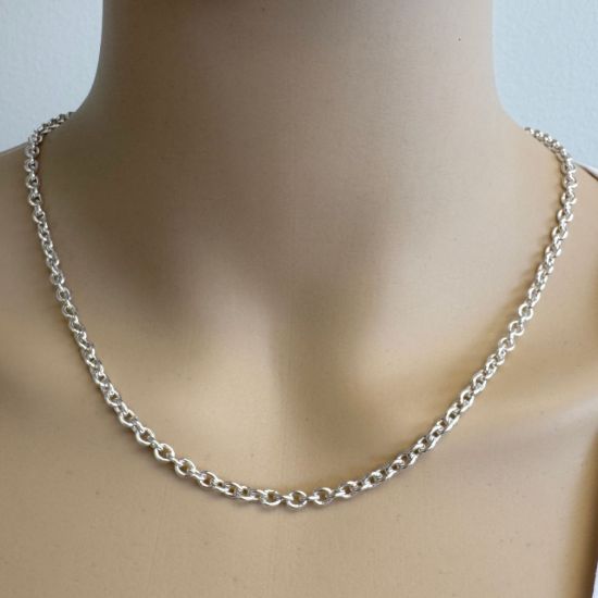 Wholesale 925 Sterling Silver Bulk Chain - 5x4mm Heavy Cable Chain (sold per foot)