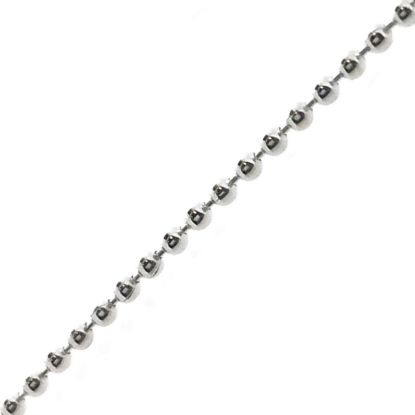 Wholesale Sterling Silver Bulk Chain- 1.2mm Beaded Ball Chain (Sold Per Foot)