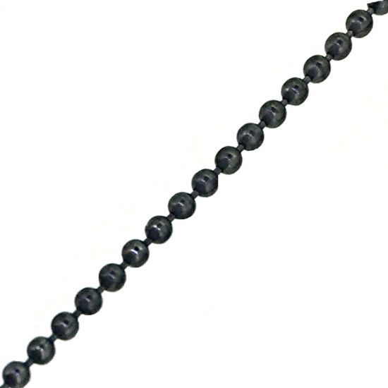 Wholesale Oxidized Sterling Silver Bulk Chain- 1.2mm Ball Chain (Sold Per Foot)