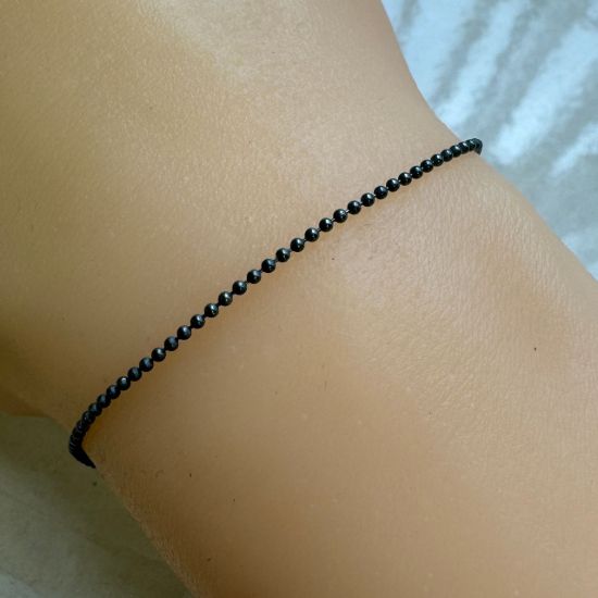 Wholesale Oxidized Sterling Silver Bulk Chain- 1.2mm Ball Chain (Sold Per Foot)