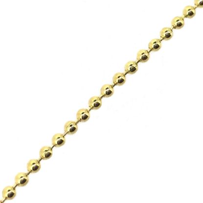 Wholesale 22K Gold Over Sterling Silver Chain - Bulk Ball Chain 1.2mm  (Sold Per Foot)