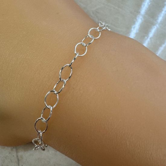 Wholesale Sterling Silver Bulk Chain - 5.8x4.2mm Thick Round Oval Cable Chain (sold per foot)